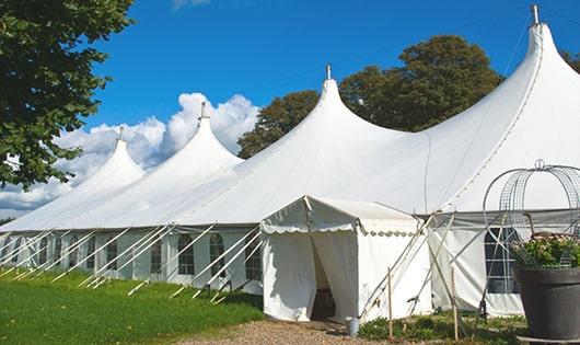 multiple portable toilets for large-scale outdoor events, ensuring availability for all guests in Liberty Hill